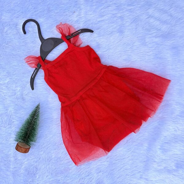 Sparkling Red - Sleeveless Frock